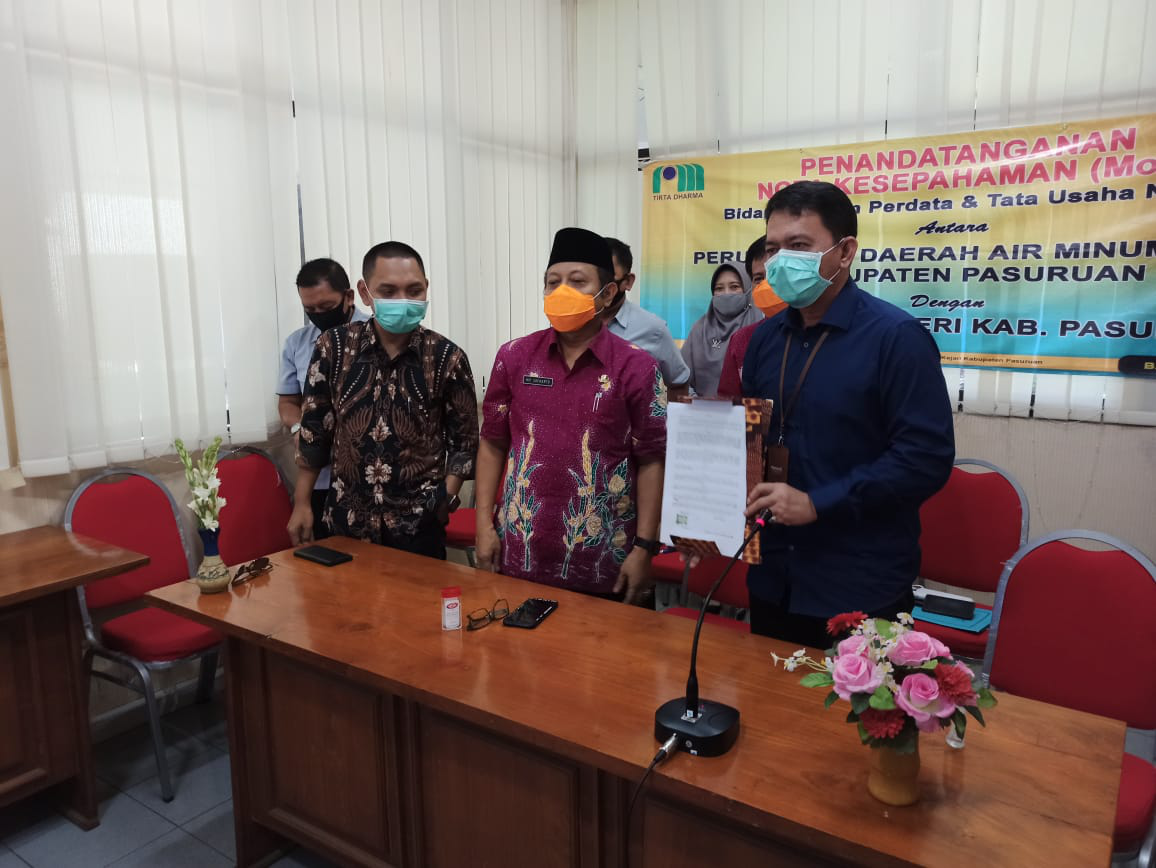 PDAM Kab. Pasuruan dan Kejari Kab. Pasuruan Tandatangani MoU