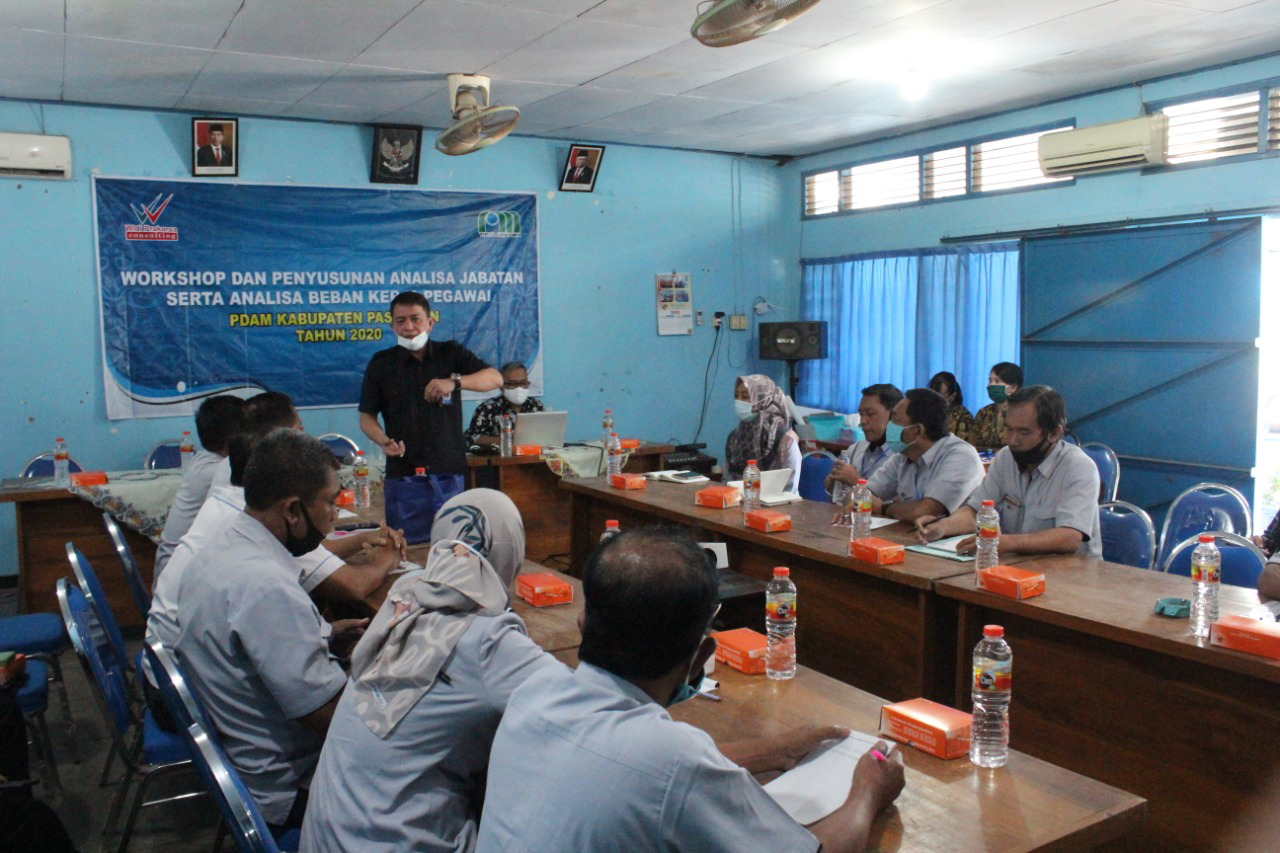 Bimbingan Teknis Analisis Jabatan Bagi Kepala Bagian dan Kepala Unit  PDAM Kab. Pasuruan.