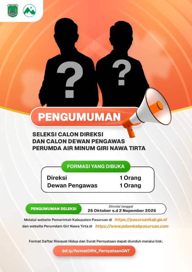 Pengumuman seleksi calon direksi dan calon dewas perumda 